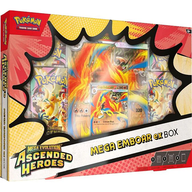 Pokémon Mega Evolution: Ascended Heroes Mega Emboar EX Box