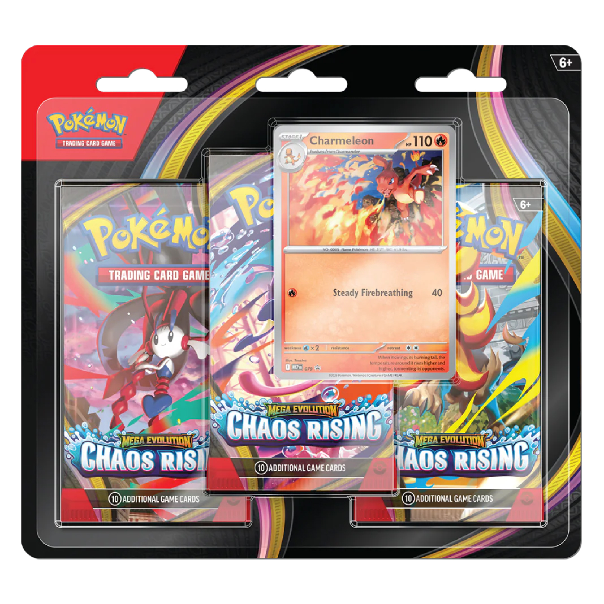 Pokémon Mega Evolution: Chaos Rising 3-pack Blister